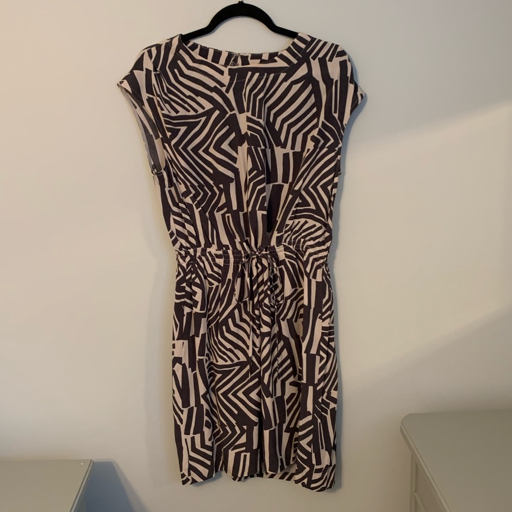 Gray and Tan Loft Dress